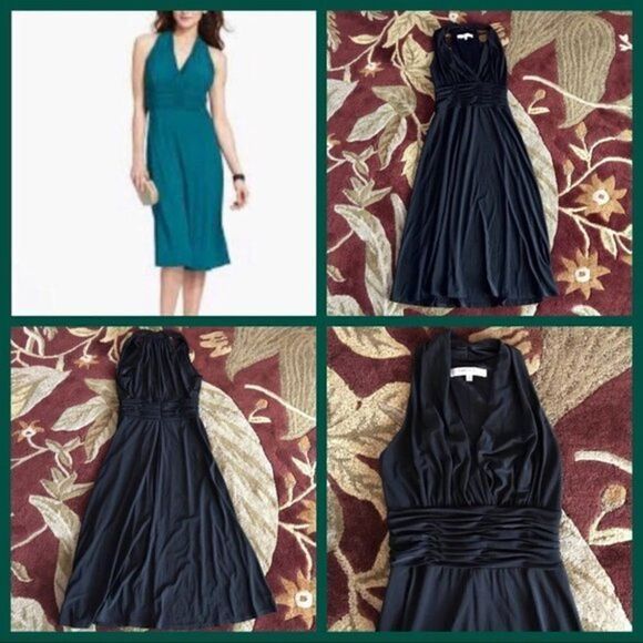 NWOT. Black Evan-Pecone Cocktail Evening Dress - Picture 1 of 7